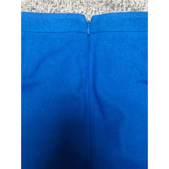 J. Crew Blue Shirttail Wool Skirt Size 8 - Picture 6 of 8